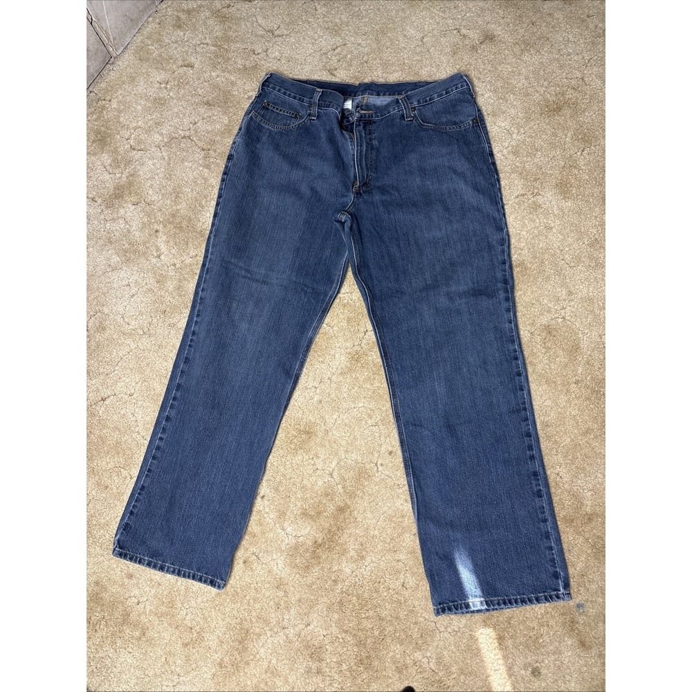 Carhartt Men's Relaxed Fit‎ Jeans, Size 40 X 32- Stonewash